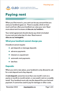 Deposits - CLEO (Community Legal Education Ontario / Éducation ...